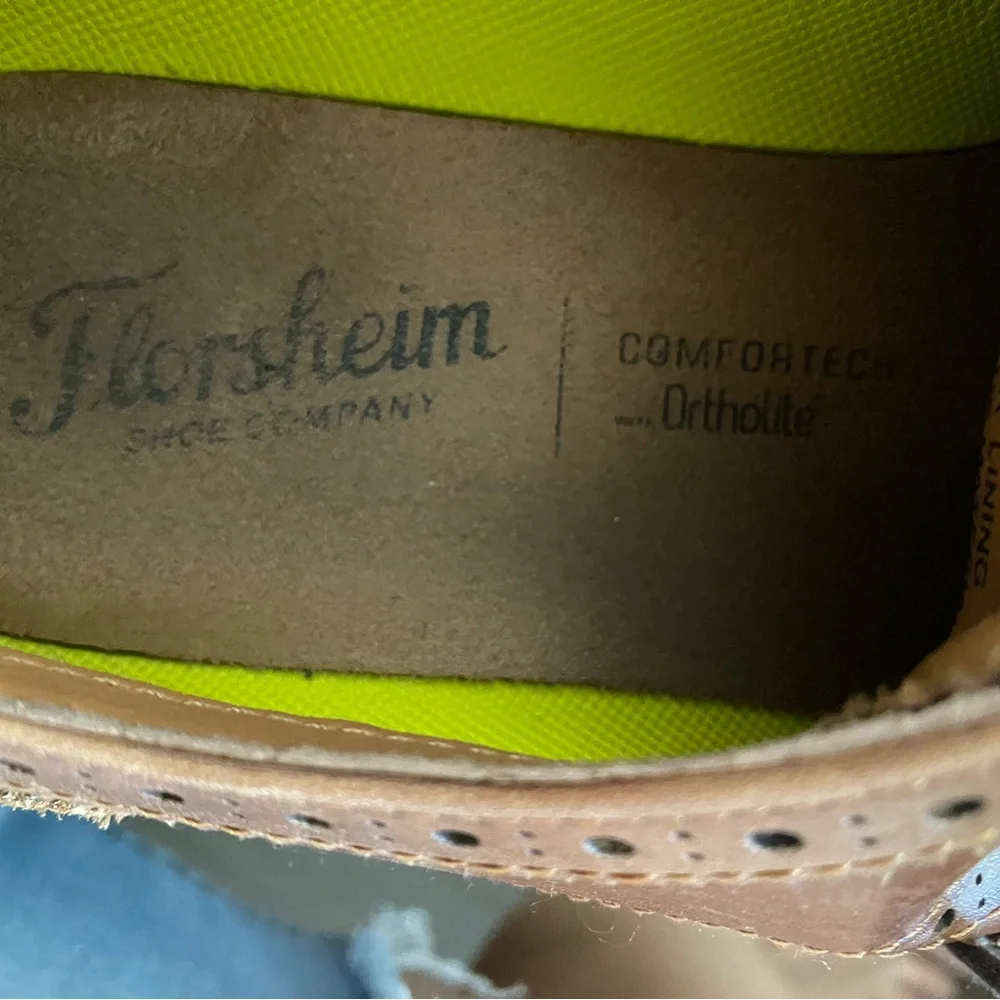 Florsheim Men's Tan Wingtip Derbys 8.5